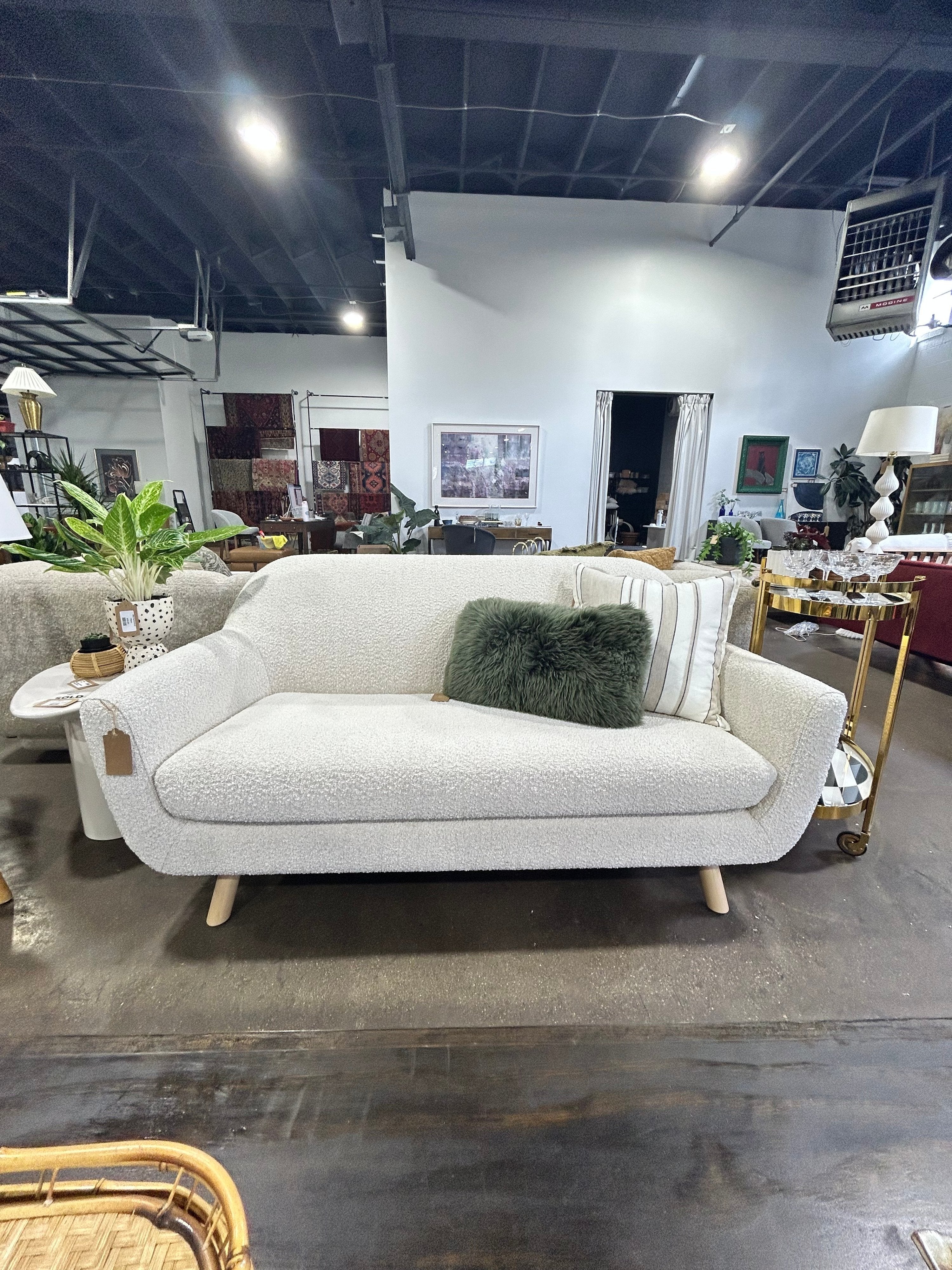 Gabriola 64" Loveseat Ivory Boucle - Image 3