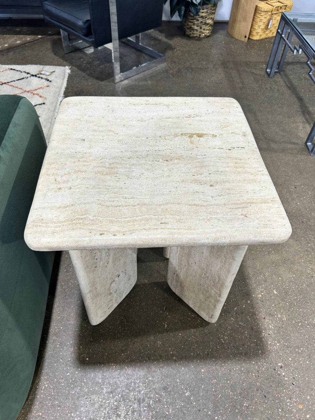 Amata Travertine Side Table - Image 5