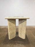 Amata Travertine Side Table - Image 1