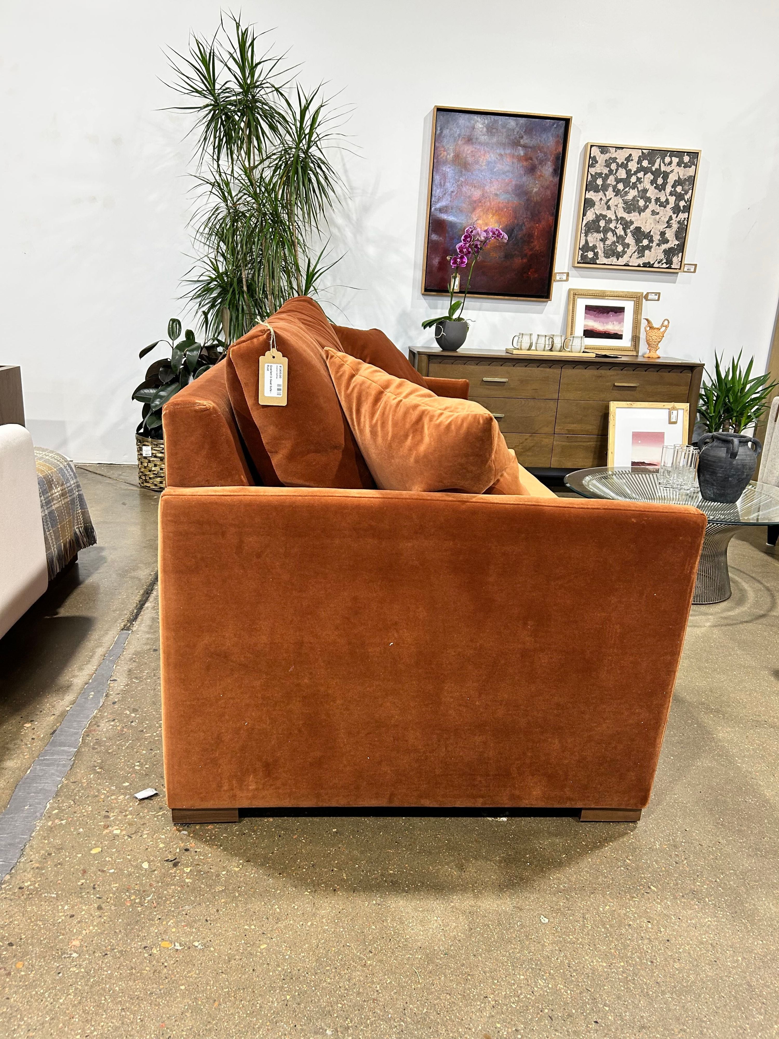 Scarlett 3-Seat Sofa - Rust - Image 6