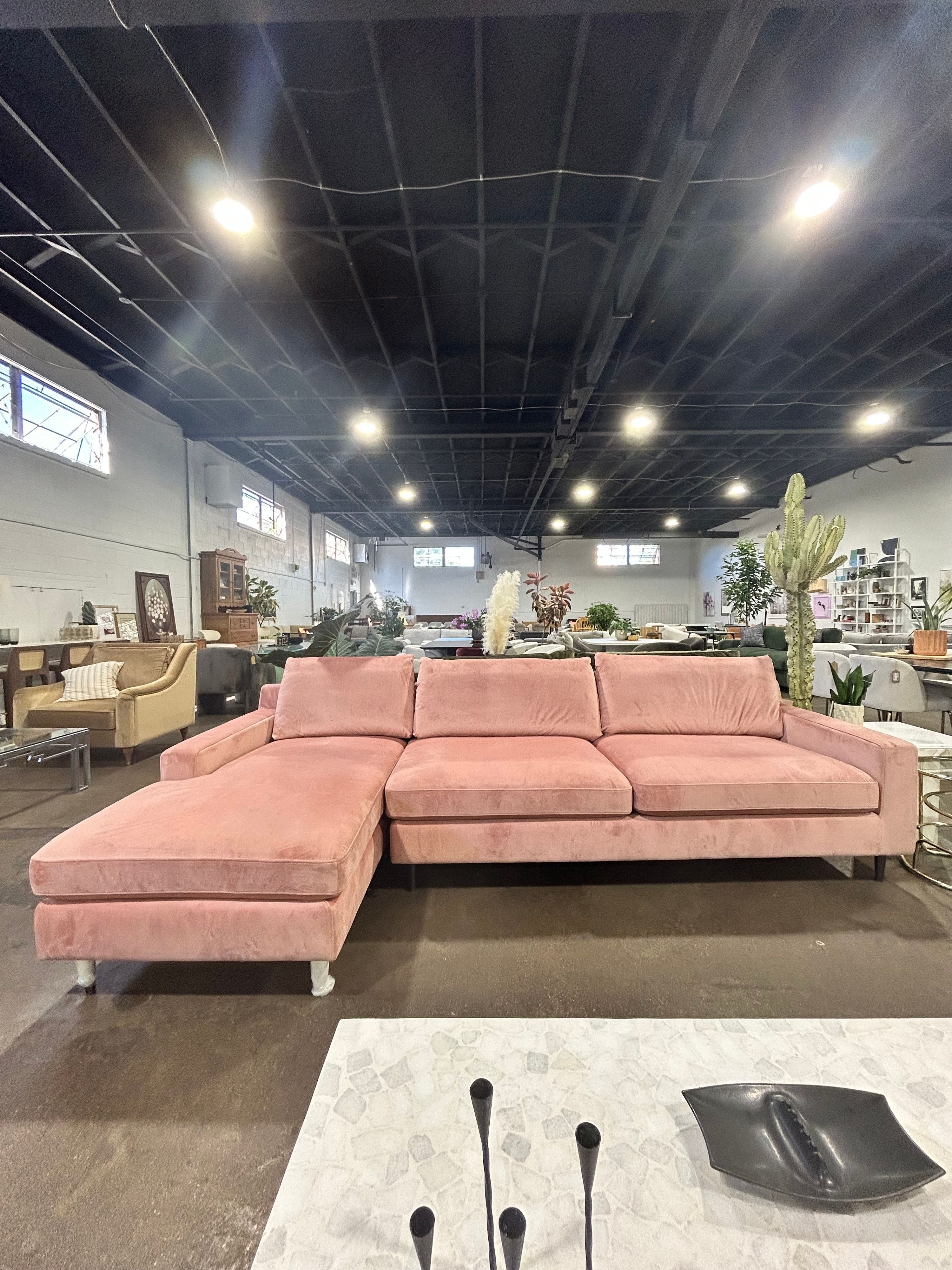 Sloan Left Chaise Sectional - Pink - Image 5