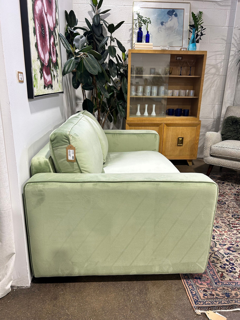 James Loveseat - Celadon Green - Image 4