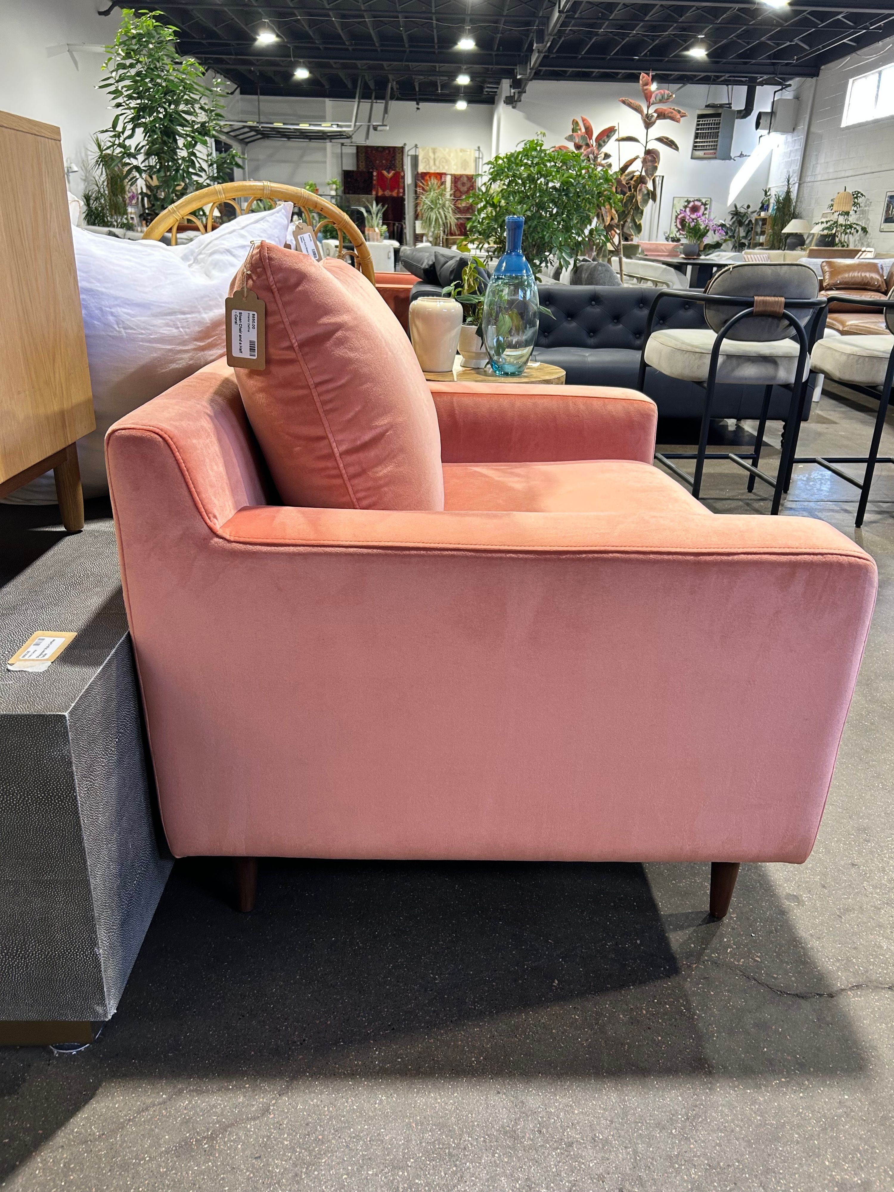 Sloan Chair and a Half - Coral - Image 4