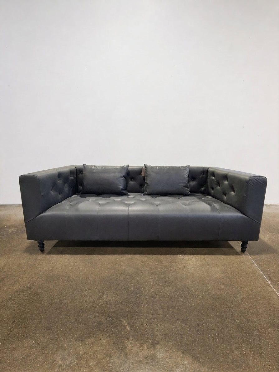 Ms. Chesterfield Sofa - Black Leather - Image 1