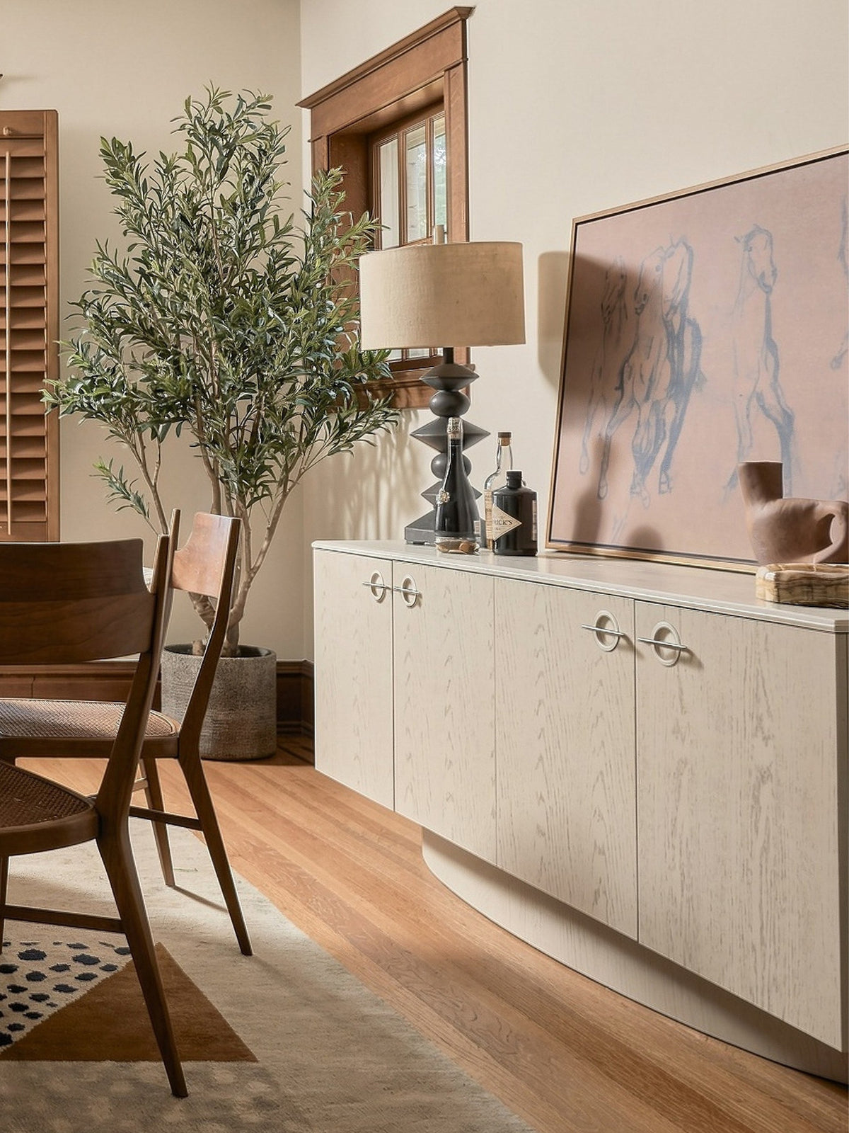 Hews Home Toni 4-Door Buffet with Veneer Top - Image 1