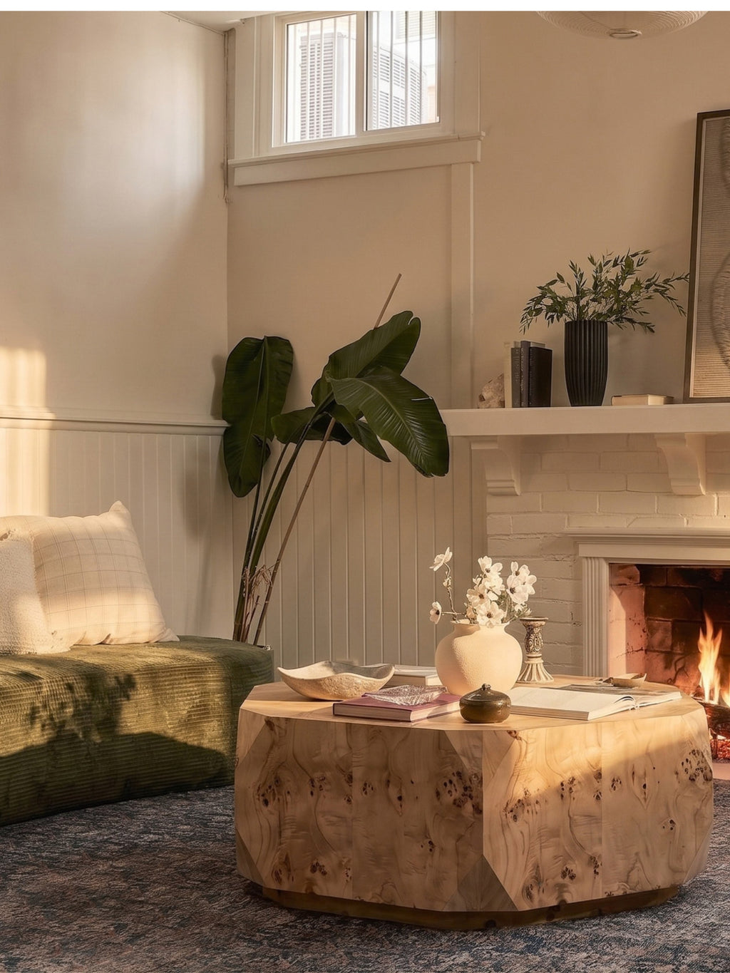 Burl Wood Coffee Table - Image 1