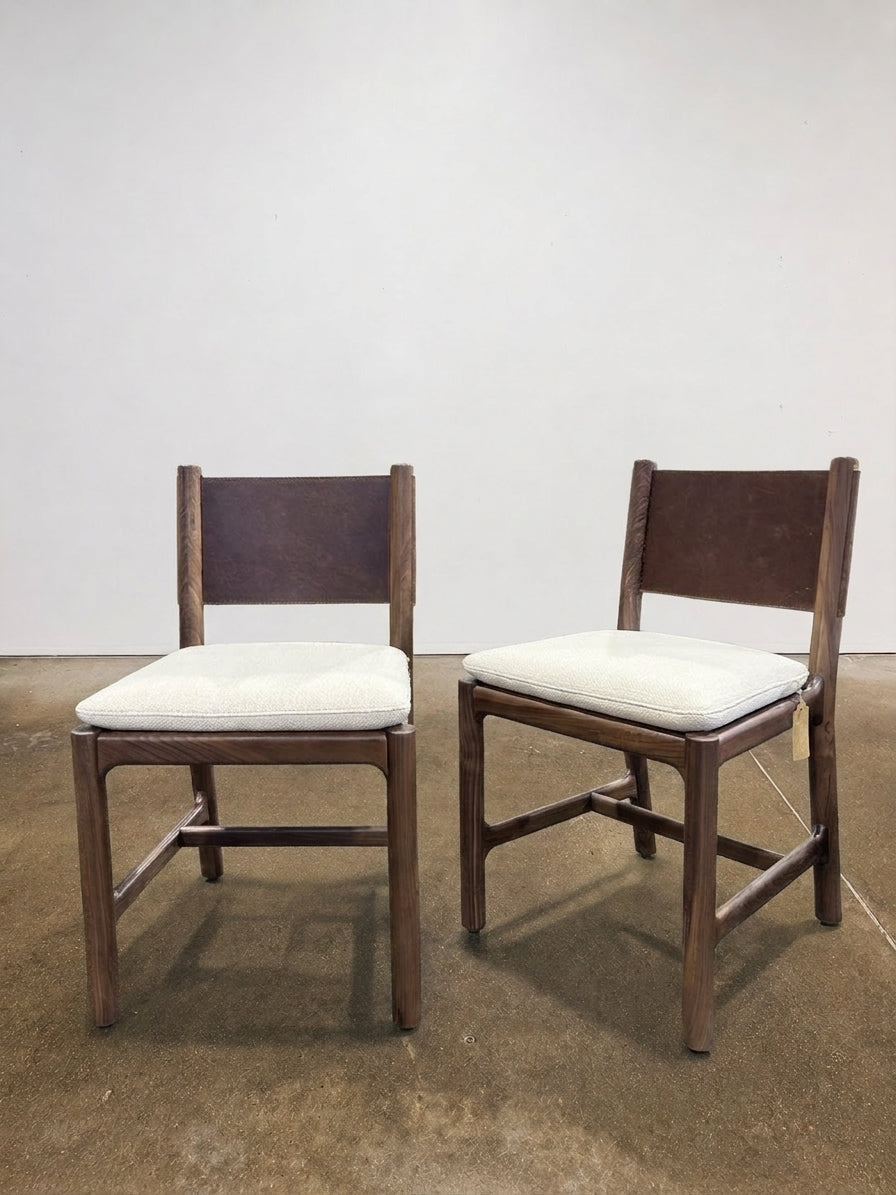 Avon Dining Chair- Maple, Walnut, Oat Woven - Image 1