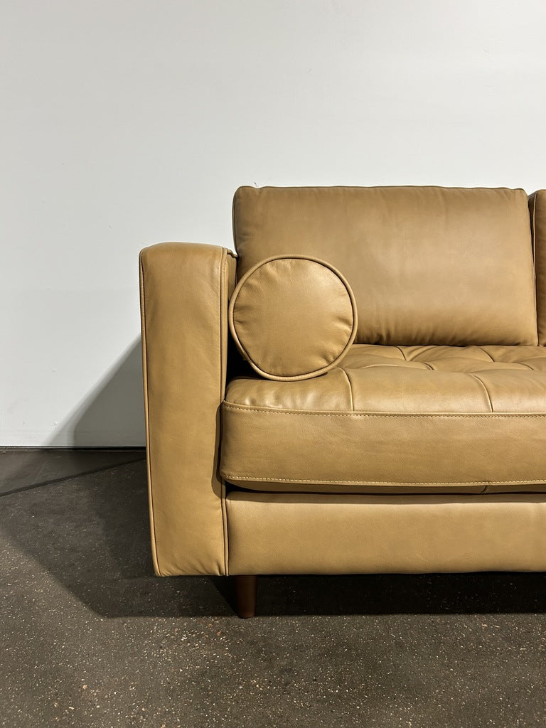 Sven 72" Tufted Leather Loveseat - Image 2