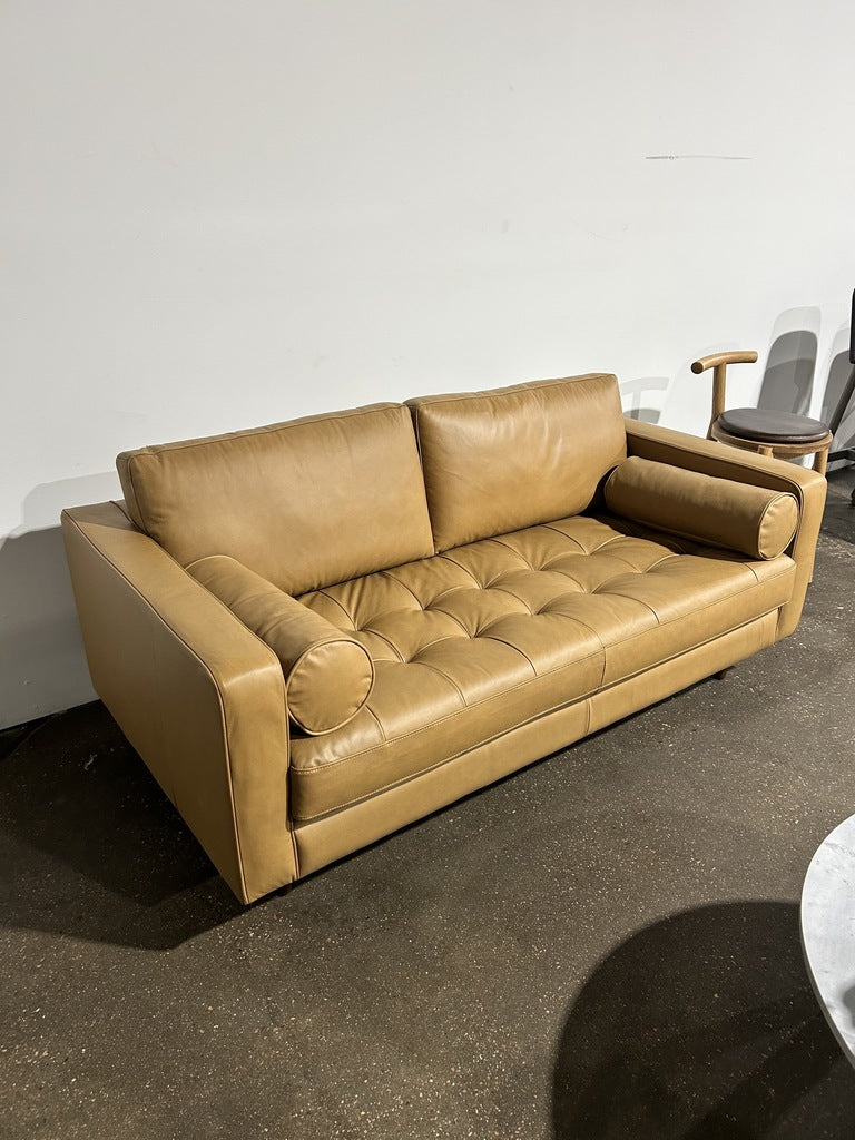 Sven 72" Tufted Leather Loveseat - Image 3