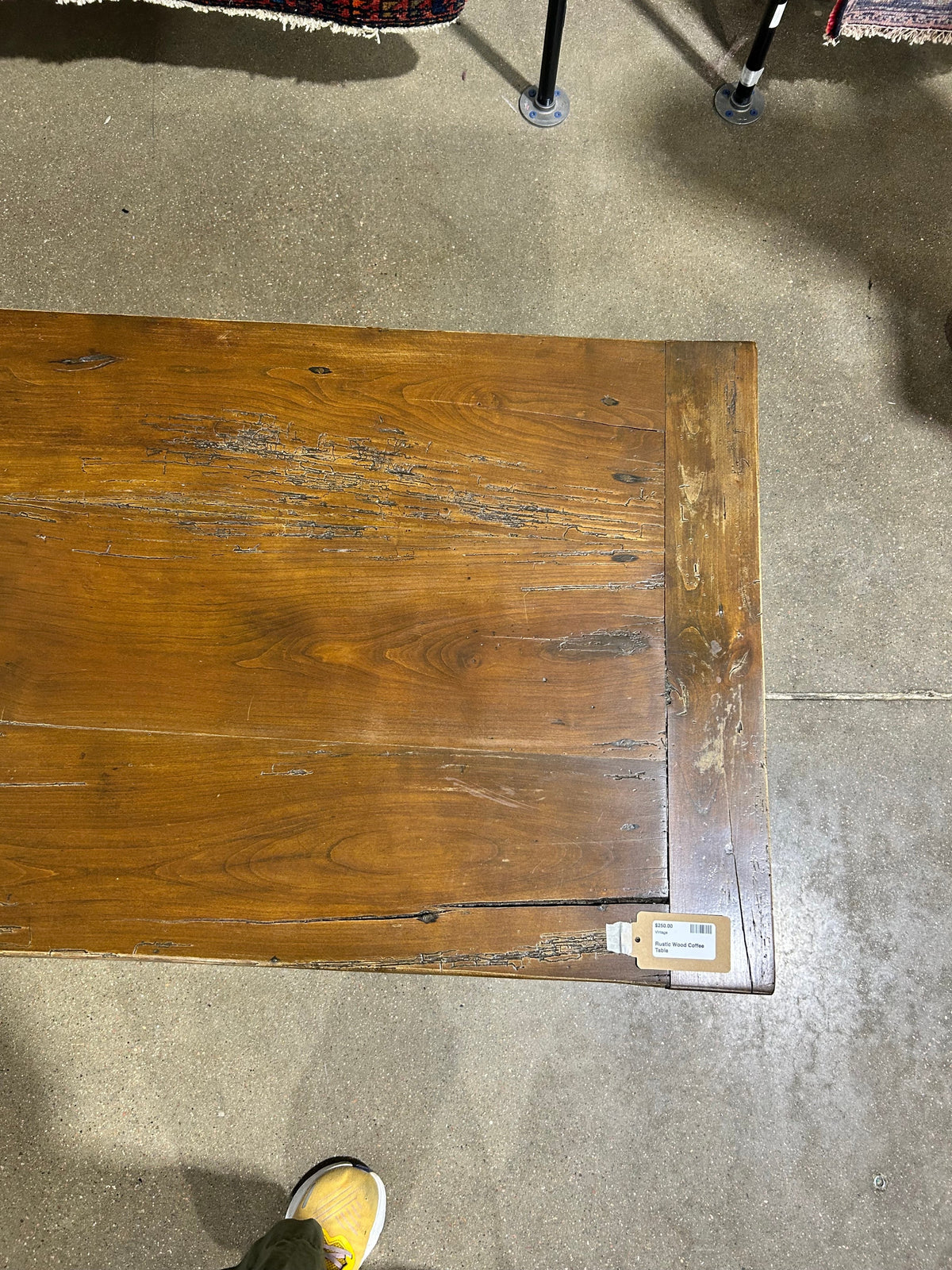 Rustic Wood Coffee Table - Image 5