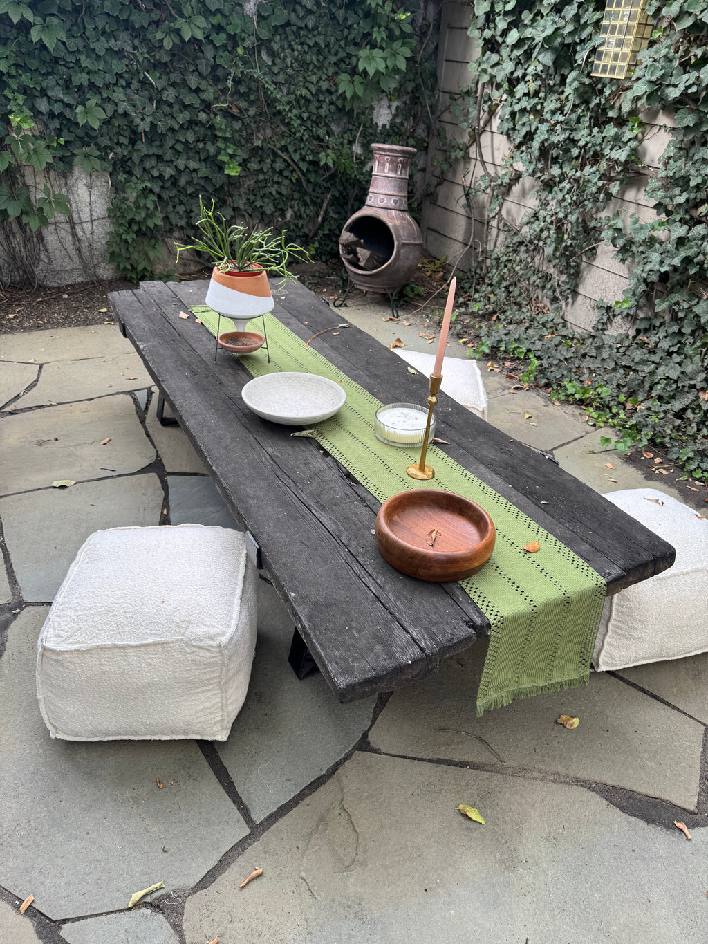 Rustic Wood Low Table - Image 2