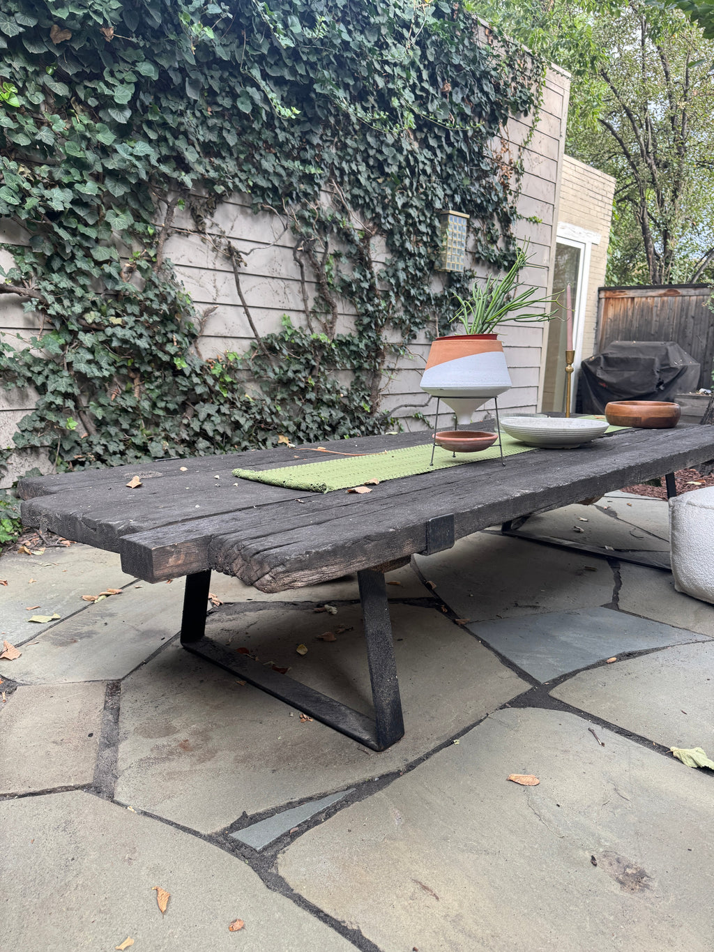 Rustic Wood Low Table - Image 3