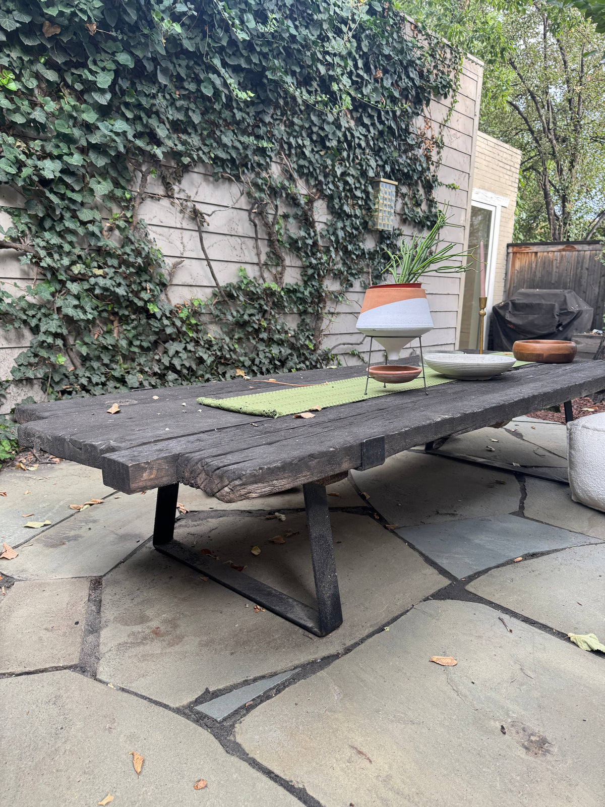 Rustic Wood Low Table - Image 3