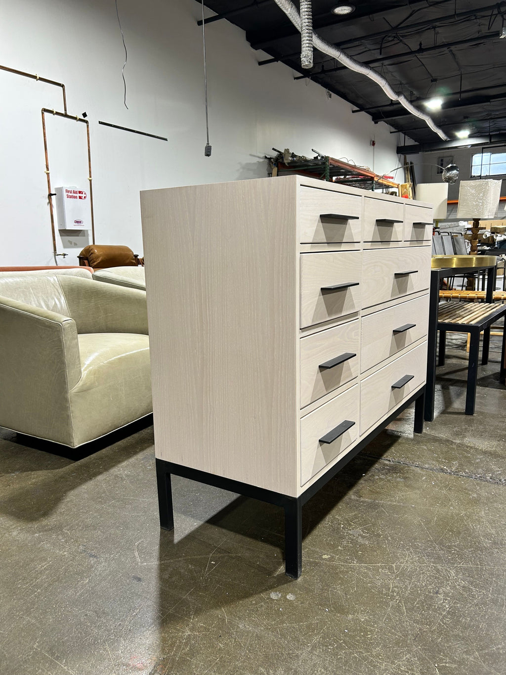 Alden 9 Drawer Dresser in Sand Stain on Ash - Image 3