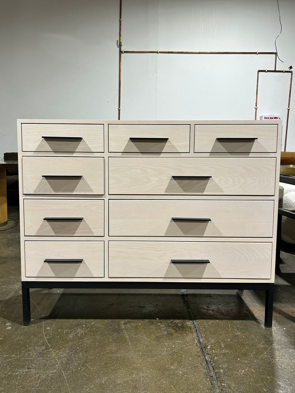 Alden 9 Drawer Dresser in Sand Stain on Ash - Image 2