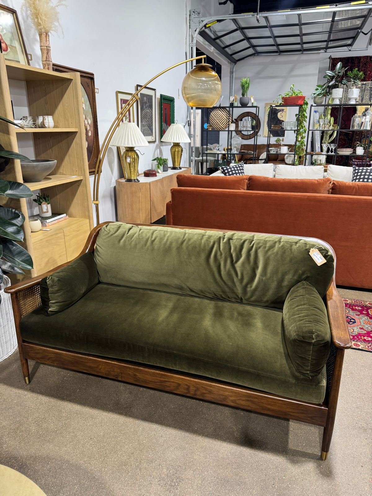 Atlanta Sofa - Olive Velvet - Image 2