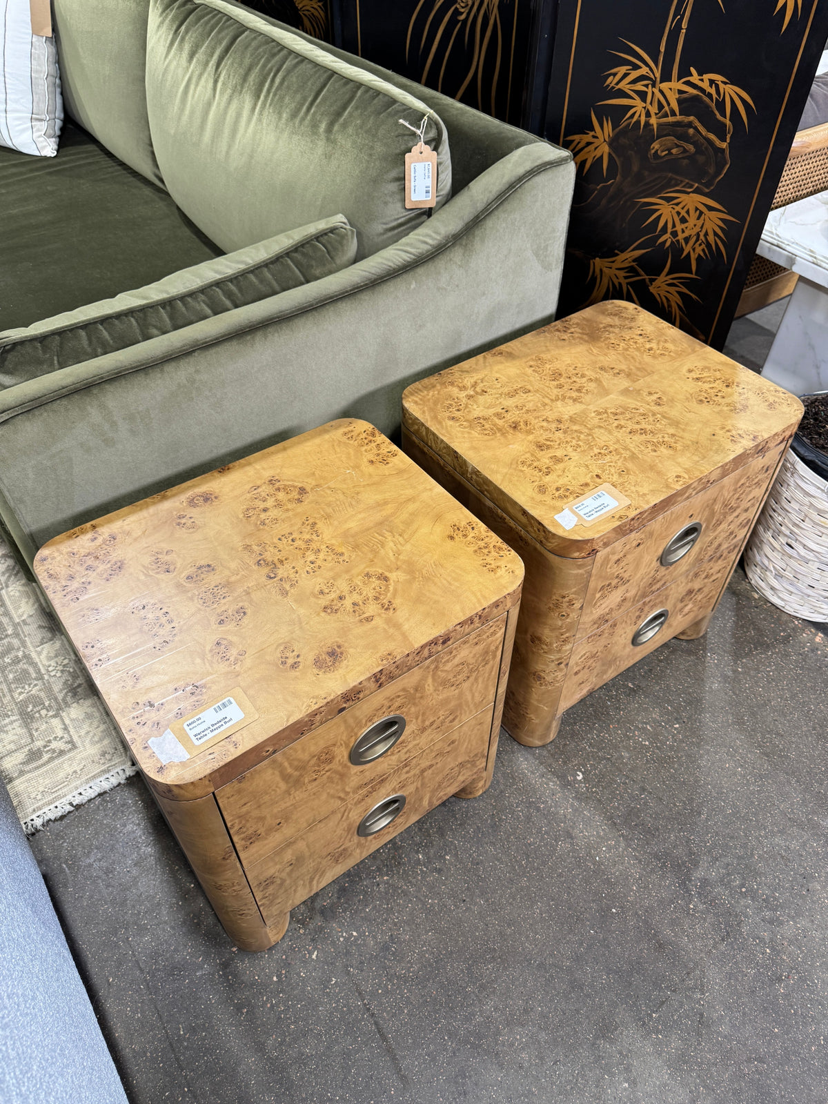 Warwick Bedside Table - Mappa Burl - Image 4