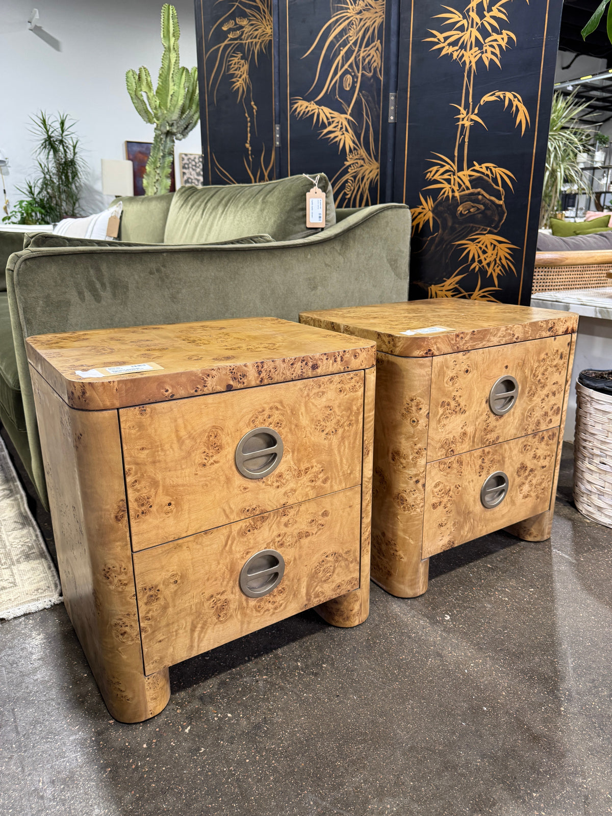 Warwick Bedside Table - Mappa Burl - Image 2