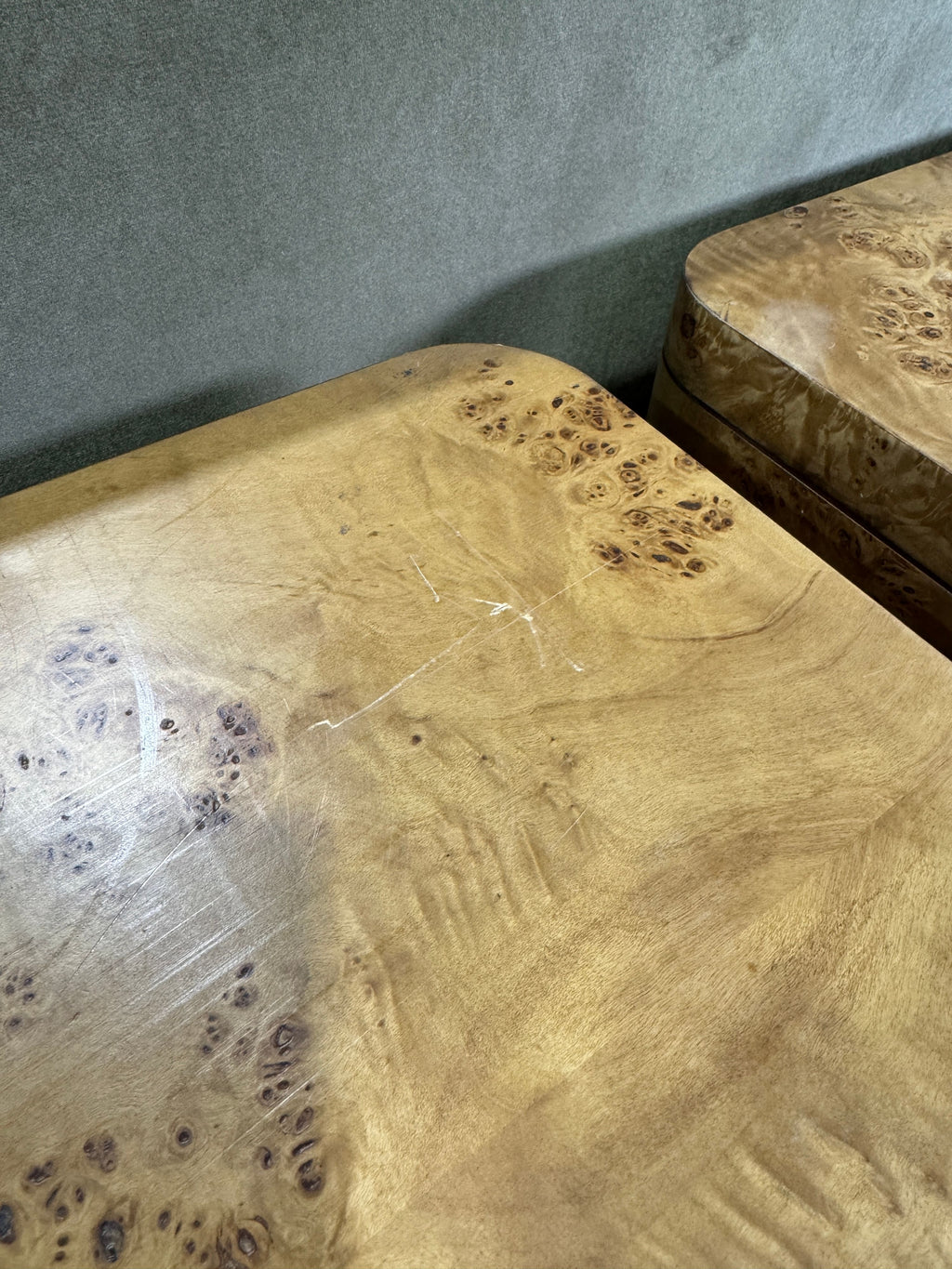 Warwick Bedside Table - Mappa Burl - Image 5