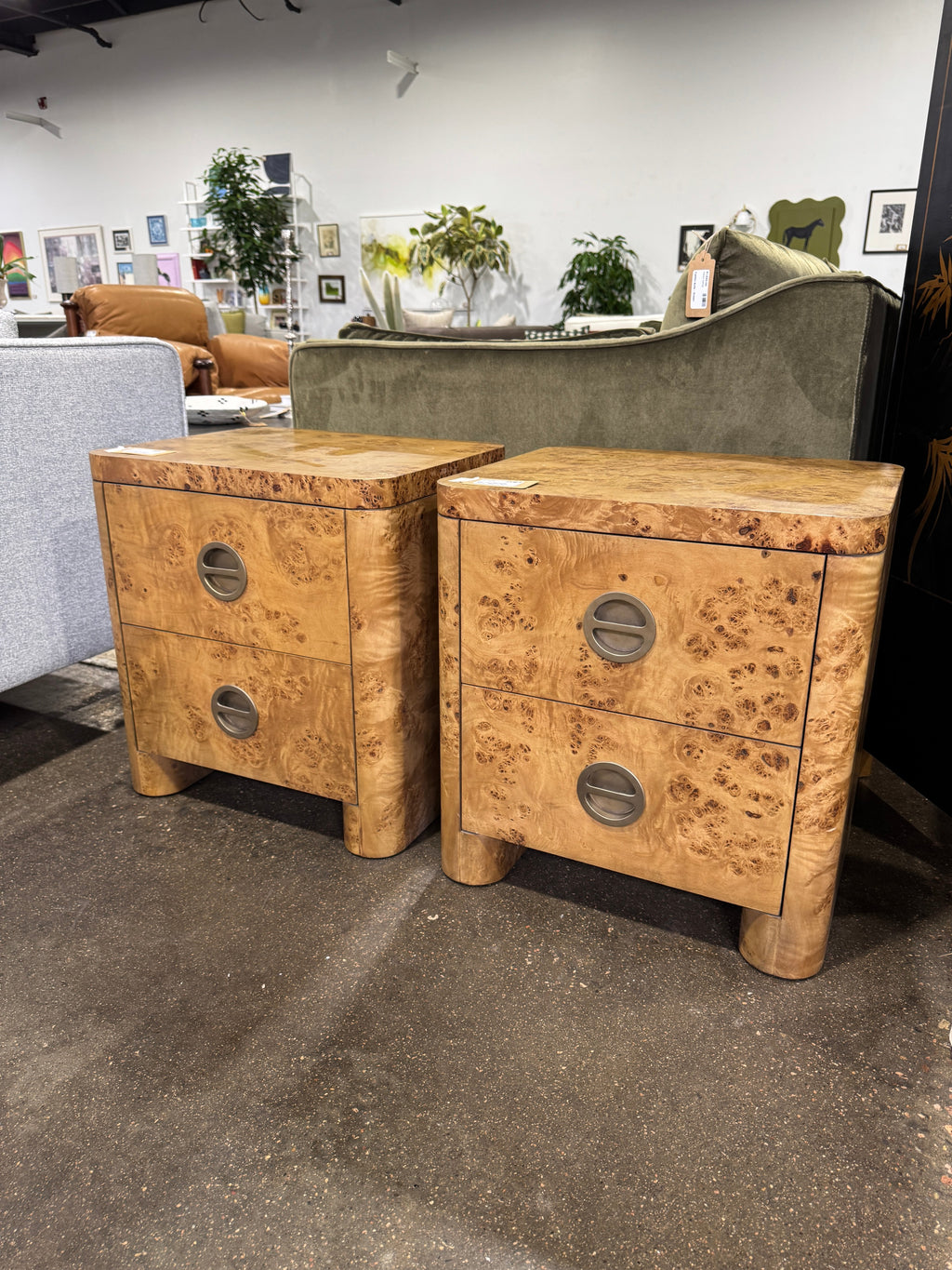 Warwick Bedside Table - Mappa Burl - Image 1