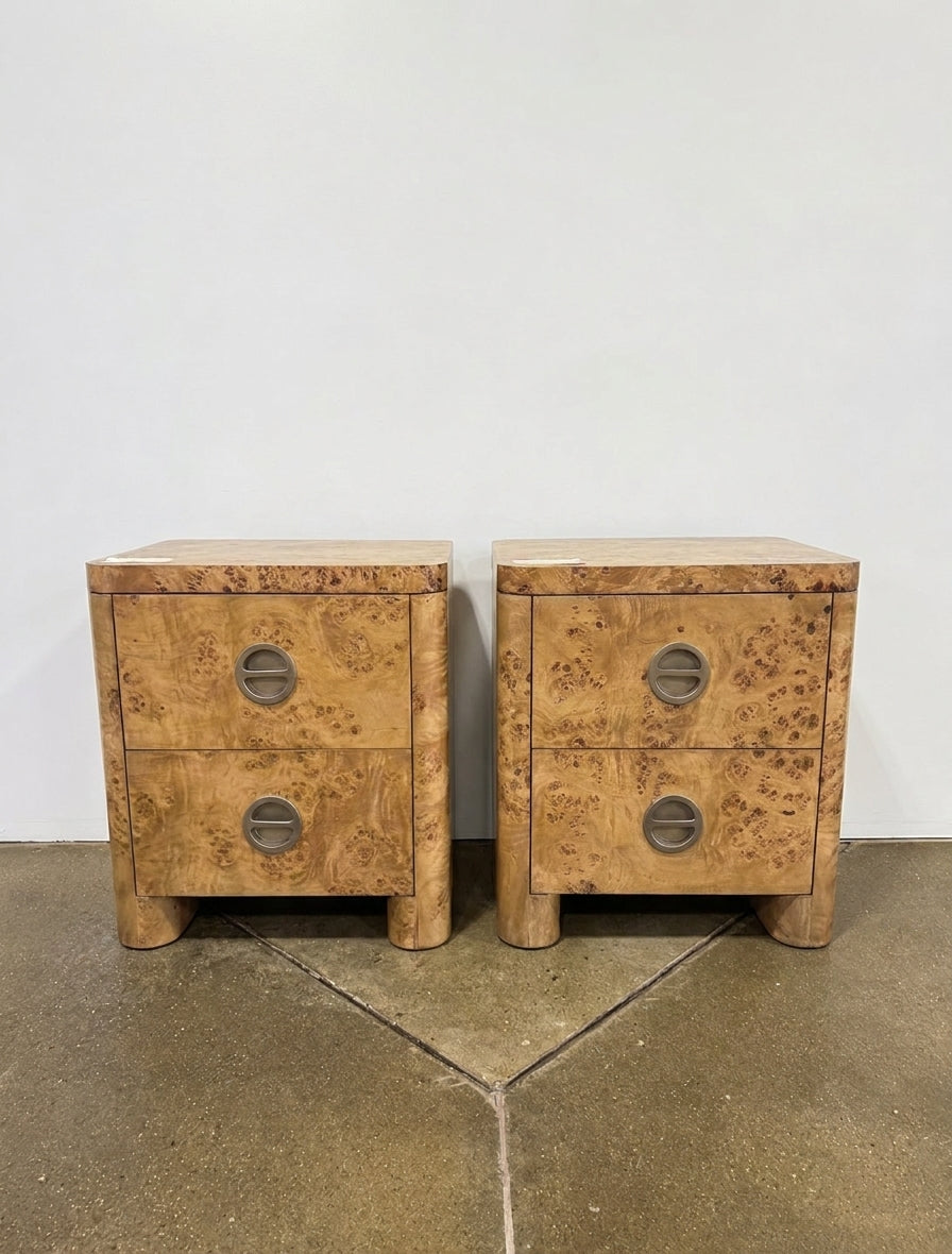 Warwick Bedside Table - Mappa Burl - Image 1