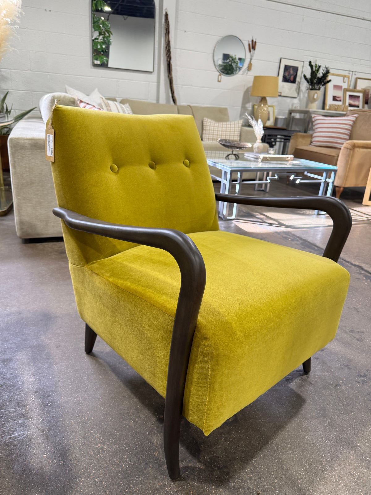 Holland Arm Chair - Honey Velvet - Image 4