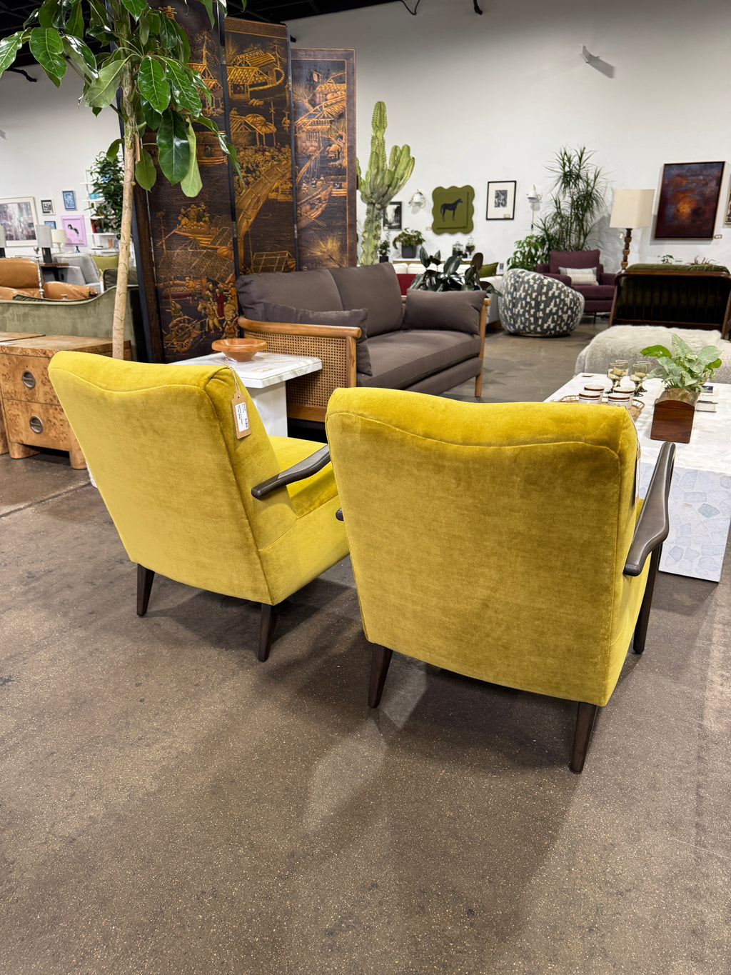 Holland Arm Chair - Honey Velvet - Image 5