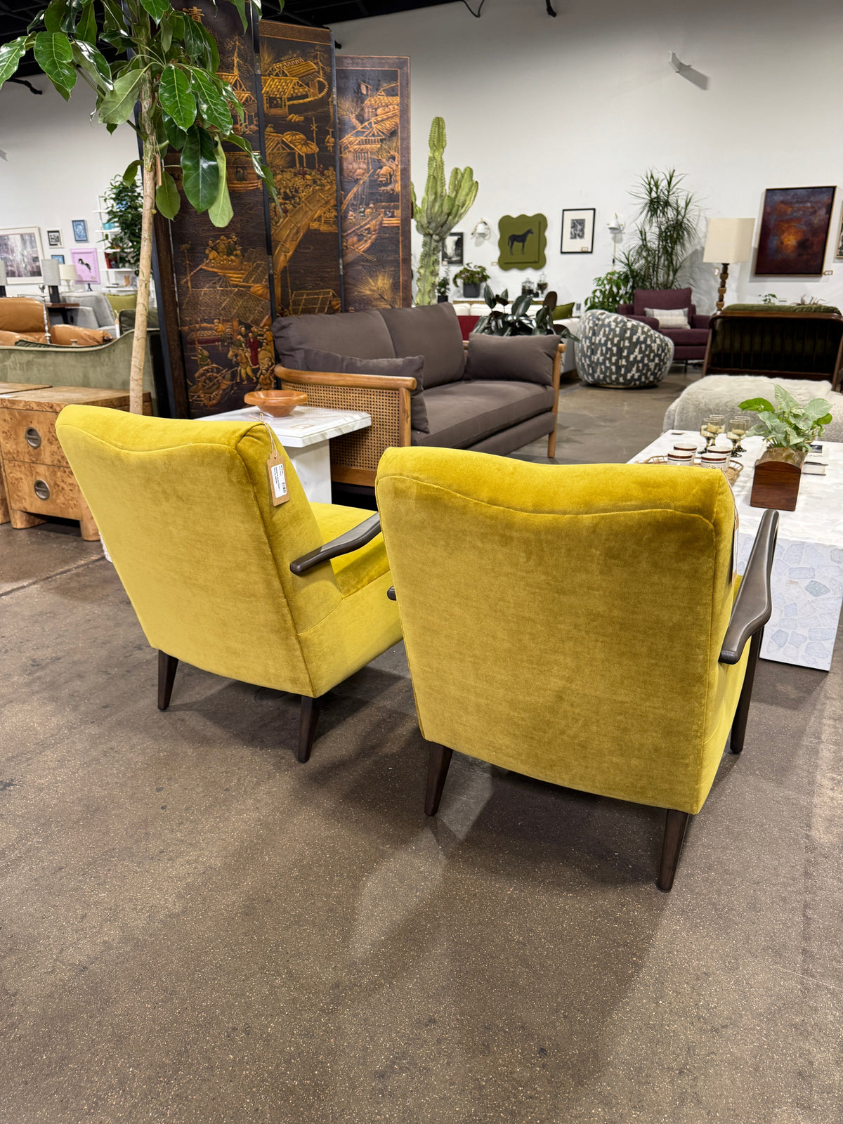 Holland Arm Chair - Honey Velvet - Image 5