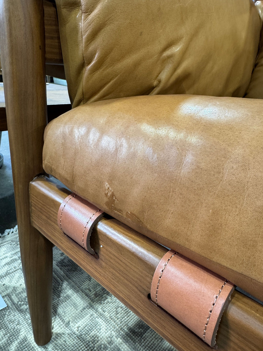 Otis Armchair - Chesnut Leather - Image 7