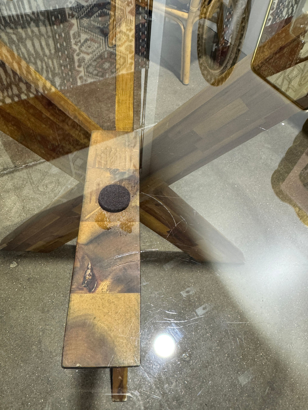 Starburst Glass Top Dining Table - Image 5