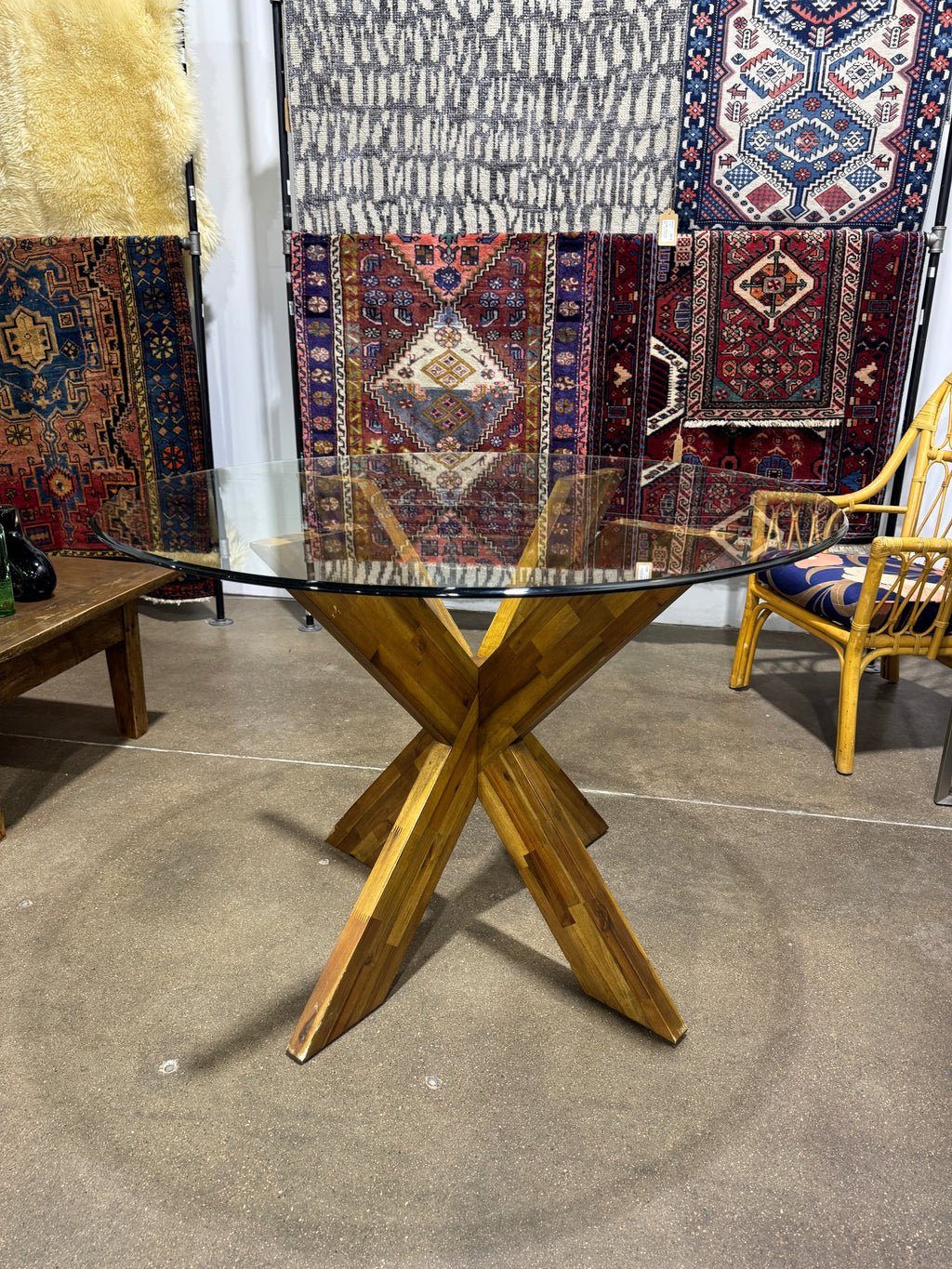 Starburst Glass Top Dining Table - Image 2