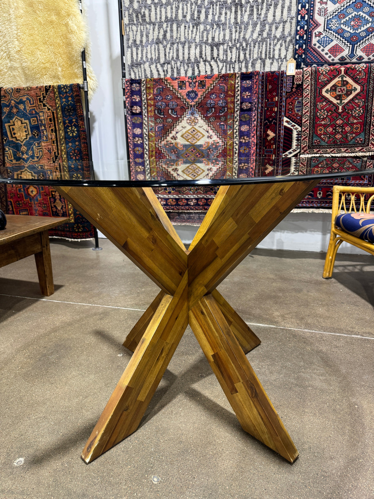 Starburst Glass Top Dining Table - Image 7