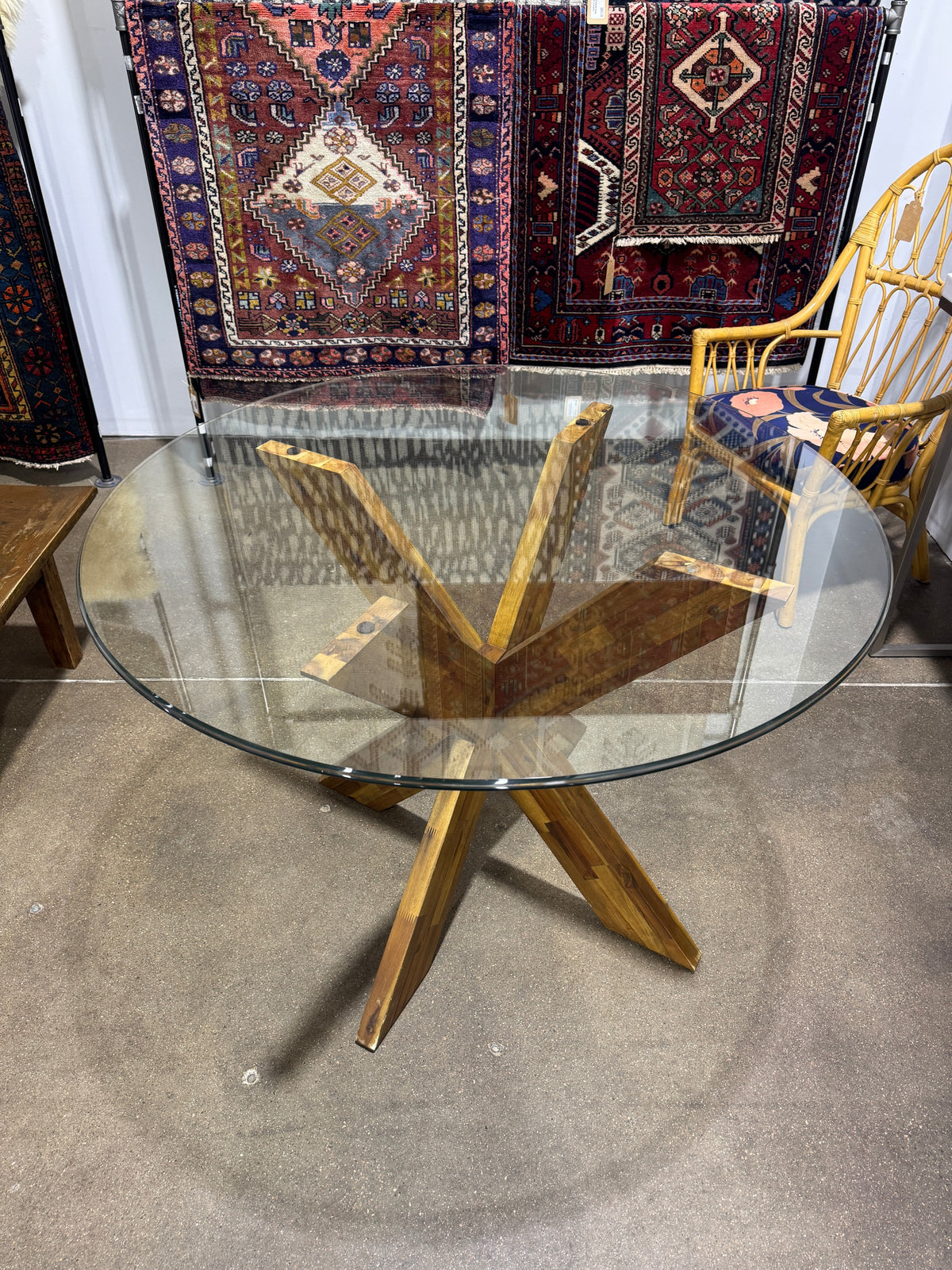 Starburst Glass Top Dining Table - Image 6