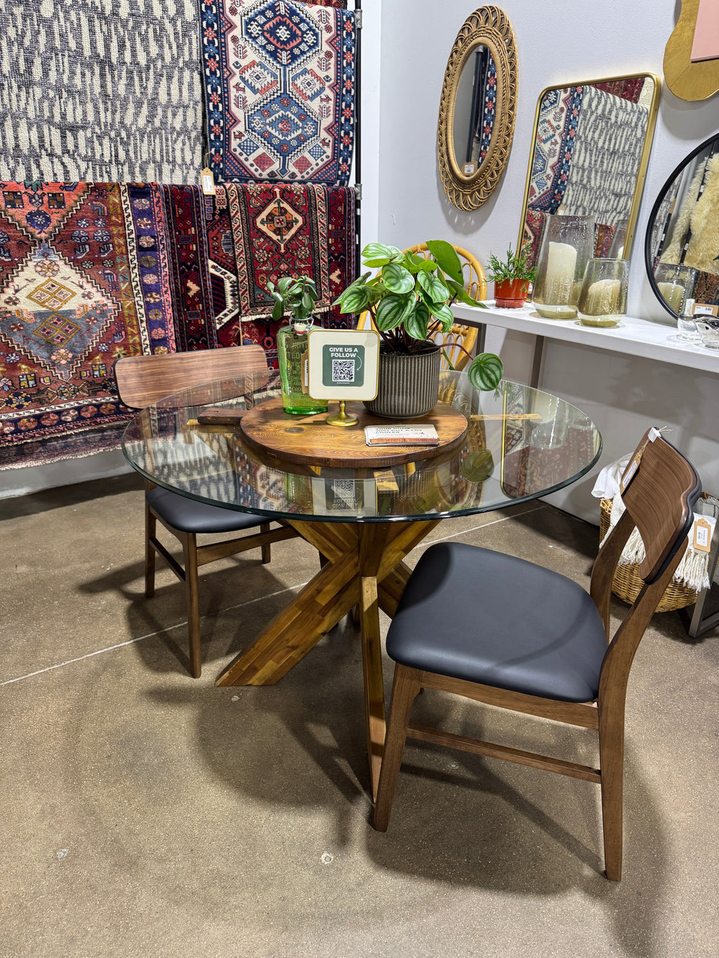 Starburst Glass Top Dining Table - Image 8