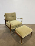 Theodore Armchair & Footstool - Velvet Lichen - Image 1