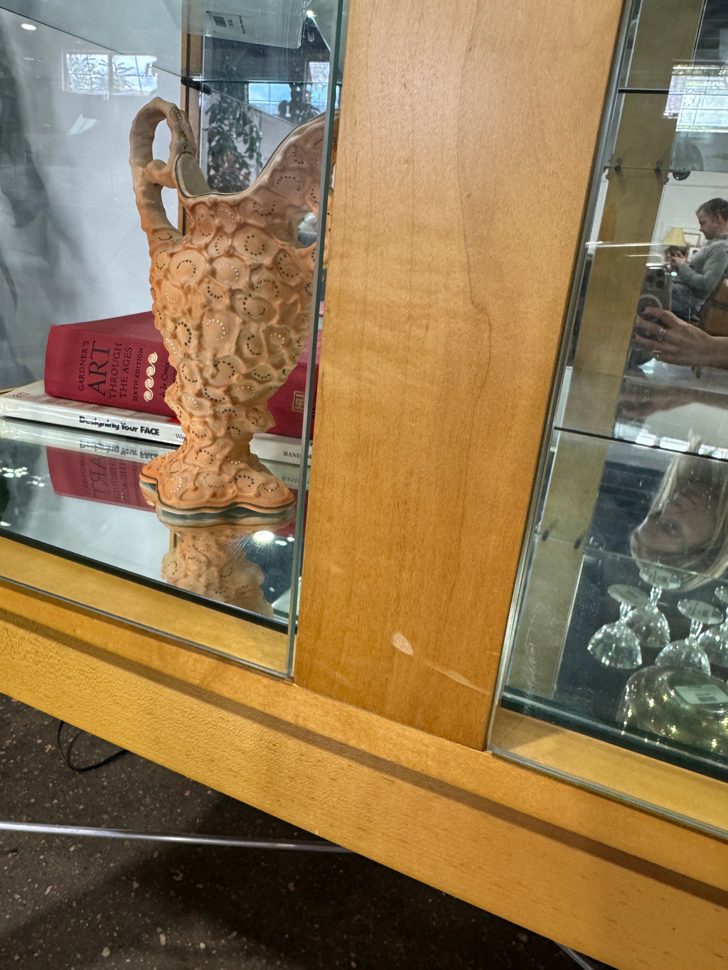 Arched Glass Curio Cabinet - Image 7