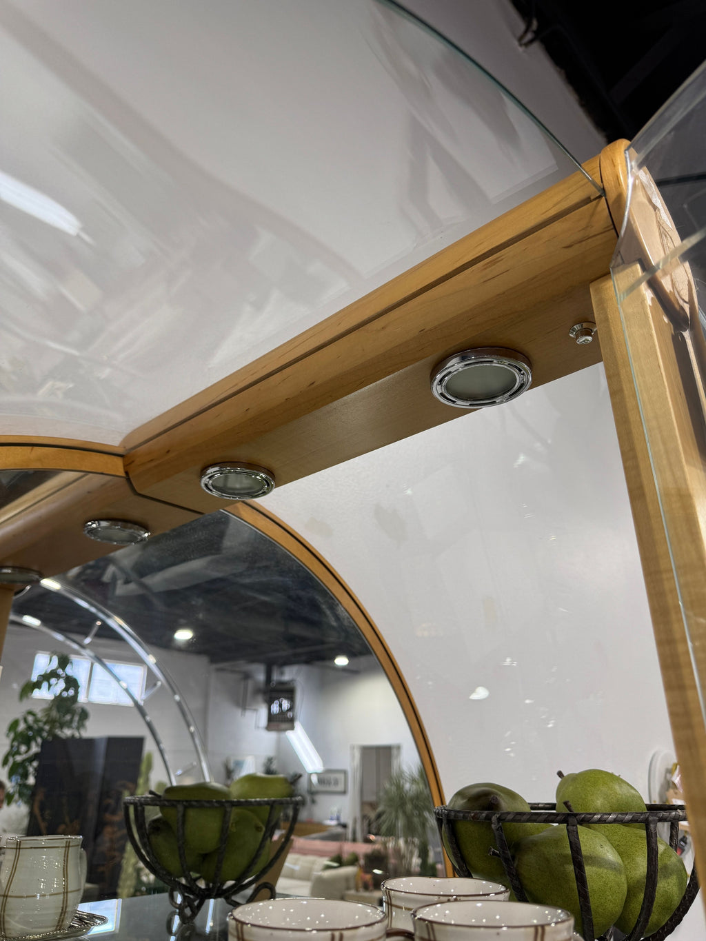 Arched Glass Curio Cabinet - Image 6