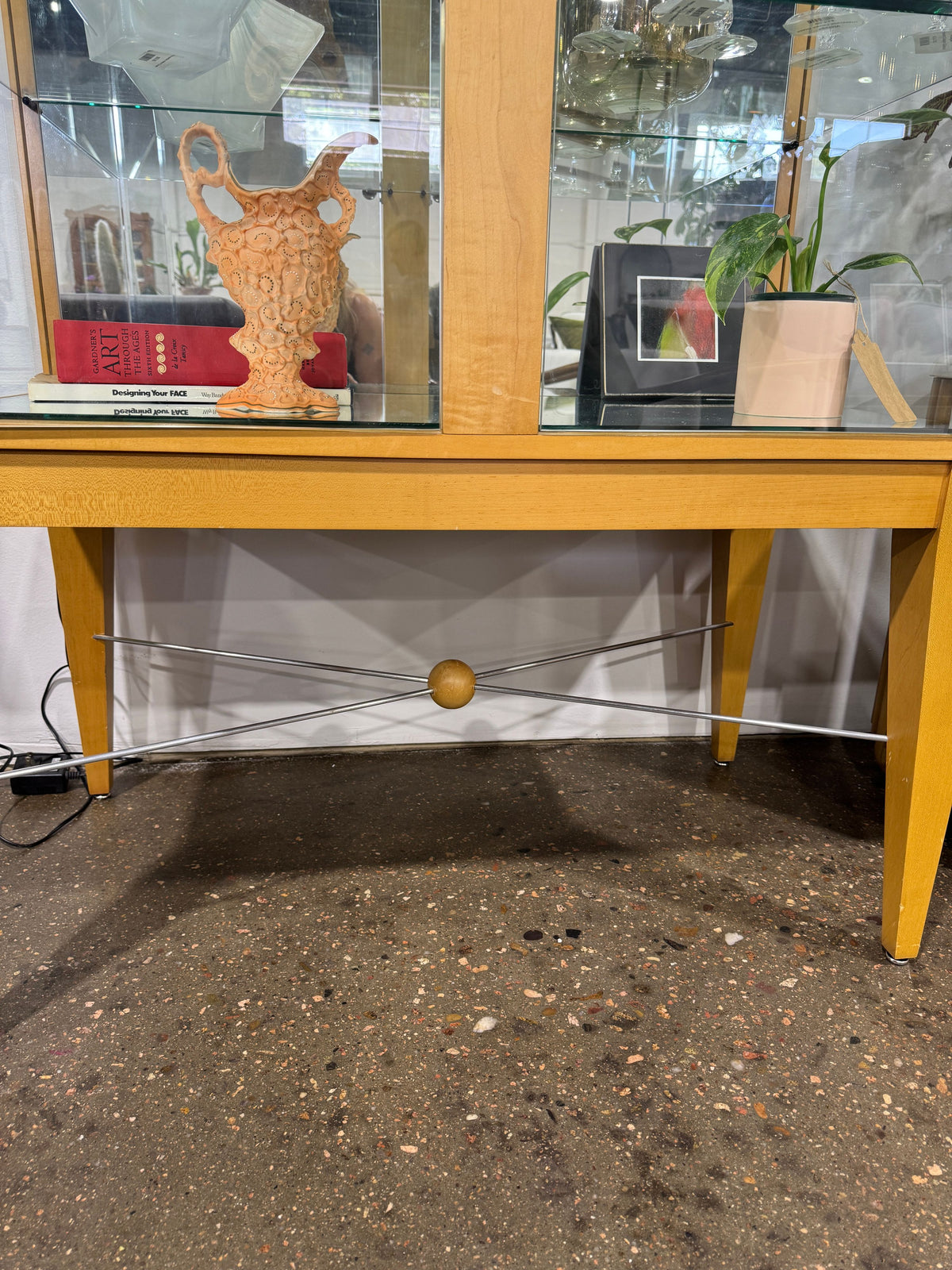 Arched Glass Curio Cabinet - Image 5