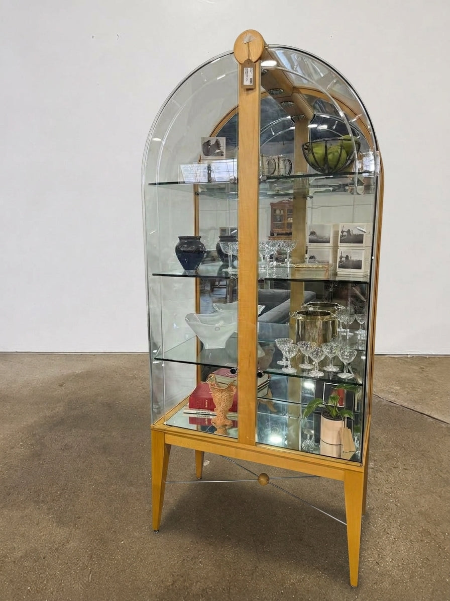 Arched Glass Curio Cabinet - Image 1