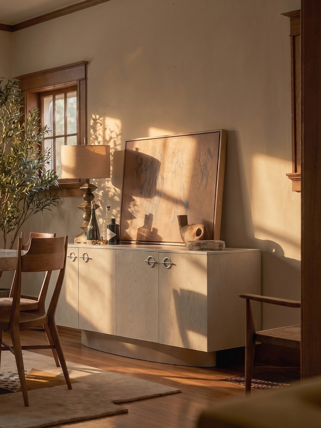 Hews Home Hews Home Toni 4-Door Buffet with Veneer Top