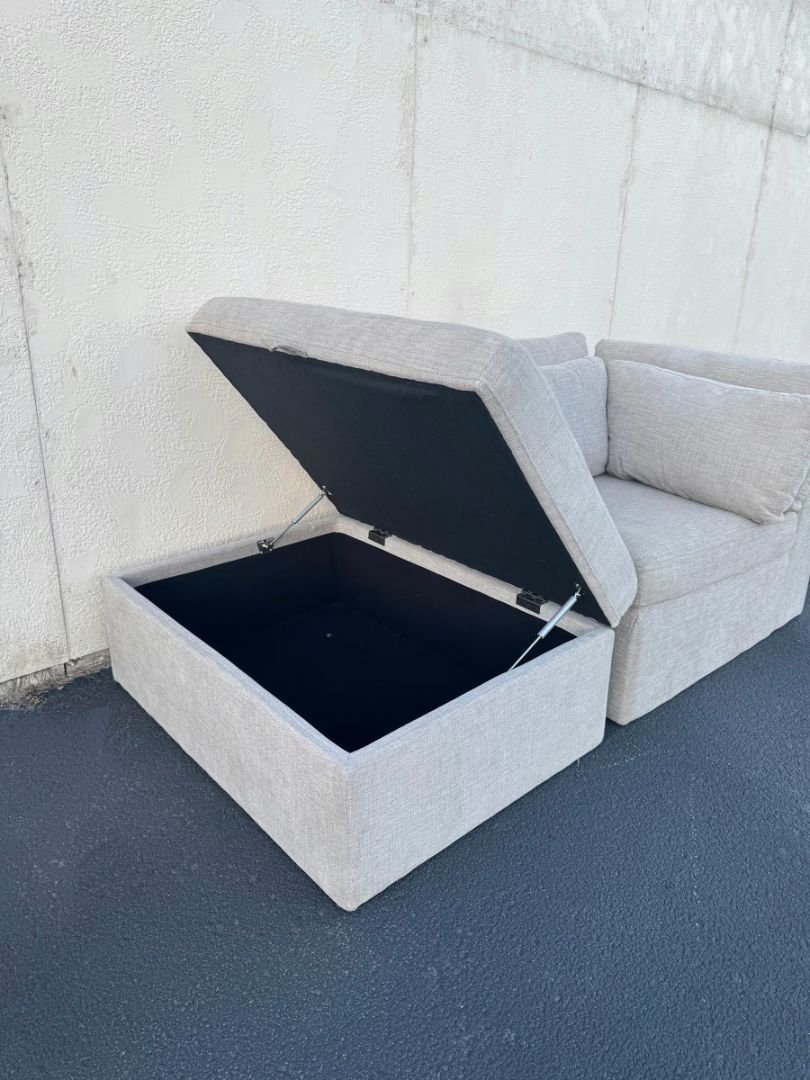 World Market Corner Seat + Storage Ottoman