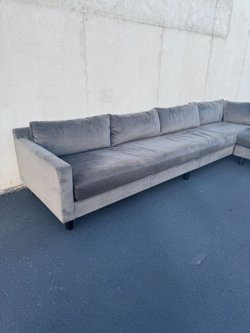 Mitchell Gold + Bob Williams Velvet Sectional Sofa