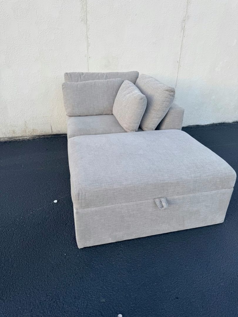 World Market Corner Seat + Storage Ottoman