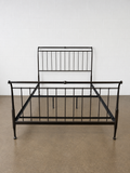 Crate & Barrel  Queen Wrought Iron Sleigh Bed