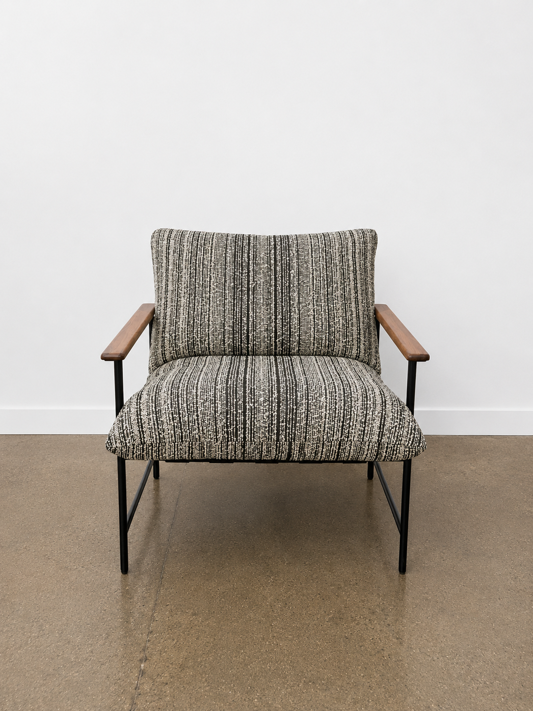 Denver Modern Vail Lounge Chair Espresso Boucle