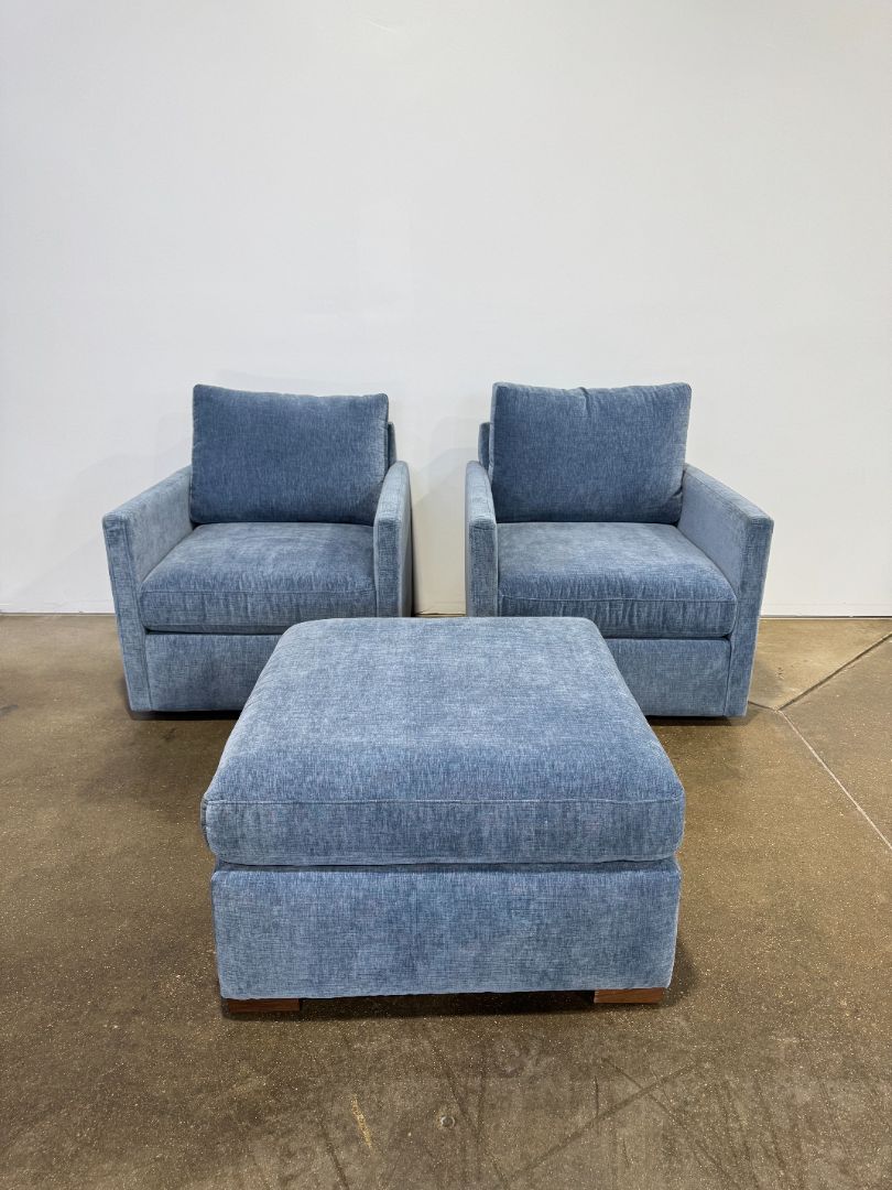 Interior Define Scarlett Swivel Chair + Ottoman