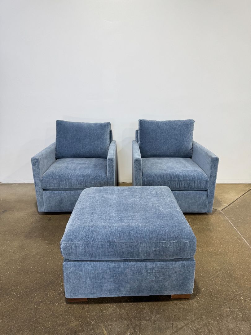 Interior Define Scarlett Swivel Chair + Ottoman