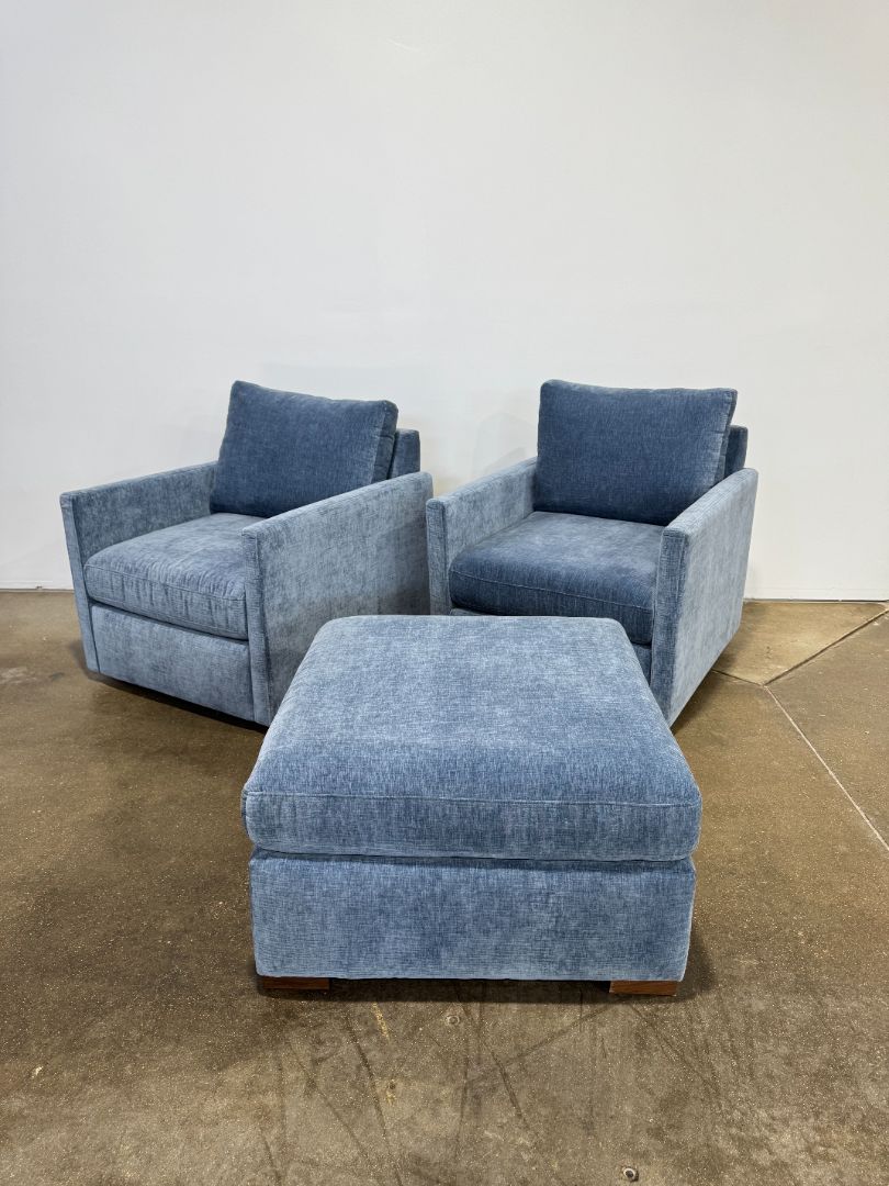 Interior Define Scarlett Swivel Chair + Ottoman