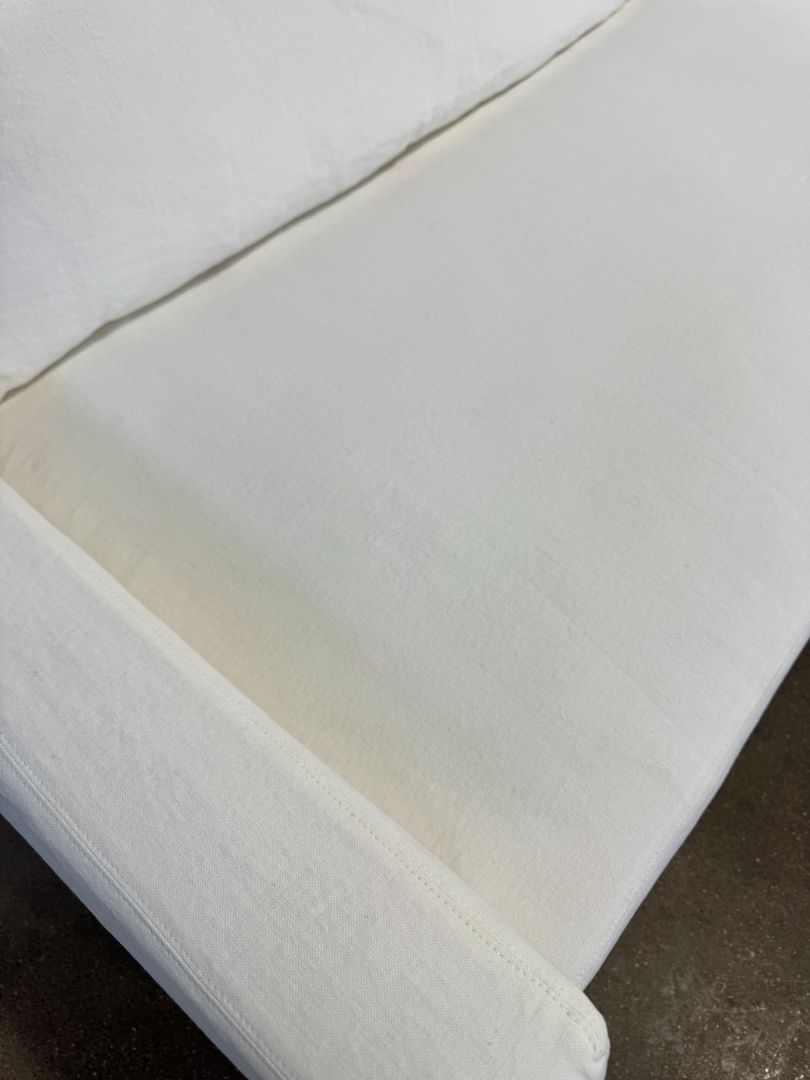 Jenni Kayne Harbor Sofa – 108" White Linen