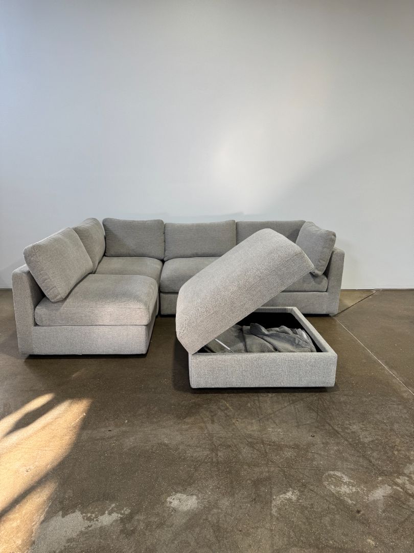 Interior Define Tatum Modular 4-Seat Sectional + Extra Covers